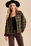 TARTAN BARN JACKET: HUNTER GREEN / S