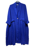 1142 SPRING SUMMER CLOTHING LINEN JACKET: MUSTARD