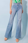 A washed denim pant -JP5833.: LIGHT INDIGO / MEDIUM