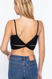 ,.SI-22427 FITTED REMOVABLE BRA CUP TWISTED BACK CAMI: BRN-sepia-133946 / L