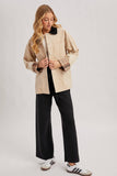 CORDUROY BUTTON DOWN BARN COAT INNER PLAID: CAMEL / M