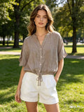 Linen shirt REF. 7359: Vert Canard
