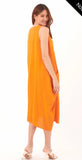 Sleeveless long dress REF. 8466: Khaki