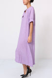 Long dress in 100% linen REF.7161: Wasabi / Unique
