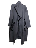 6214 Avant-garde deconstructed cotton vest: NAVY