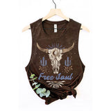 FREE SOUL GRAPHIC TANK TOP: Mineral Mustard / S-M-L-XL(1-2-2-1)