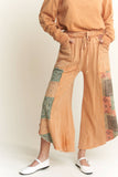 MineralWash Paisley Cropped pants HP5849 : ButterScotch / S-M-L / 2-2-2