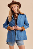 DENIM BARN JACKET: MEDIUM WASH / S