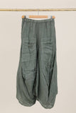 Skirt in 100% linen REF. 7199: Bleu Ciel / Unique
