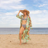 Cotton Kimono Robe - GREEN TREE OF LIFE