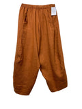 8414 LINEN PANTS WITH POCKETS, OVERSIZED FIT, BEST SELLER: VIEUX ROSE