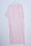 Short Dresses in 100% Linen REF. 1493: Pink / Unique