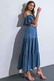 A washed lightweight denim dress - ID20581: MEDIUM INDIGO / Contemporary / M