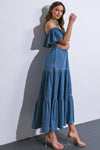 A washed lightweight denim dress - ID20581: MEDIUM INDIGO / Contemporary / S