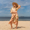 Cotton Kimono Robe - Tree of Life Pink