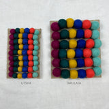 TARUTSHA Boho Felt Ball Pompom Garlands 200cm: 2.5cm / Autumn