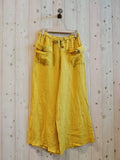 REF 6507 100% LINEN TROUSERS TWO POCKETS: PISTACHIO