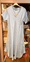 100% Linen Dress REF. 3647: Khaki
