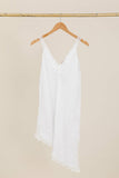100% Linen Dress REF. 73696: Navy