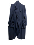 6214 Avant-garde deconstructed cotton vest: VERT FONCE