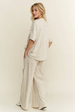 BEST Mineral Wash Wide leg Cropped pants HP5524 : Olive / S-M-L / 2-2-2