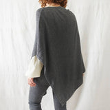 RISI Luxury Merino Cowl Poncho: Burnt Orange