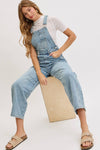 BARREL-LEG DENIM JUMPSUIT : WASHED DENIM / Contemporary / S