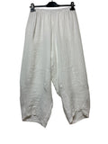 8414 LINEN PANTS WITH POCKETS, OVERSIZED FIT, BEST SELLER: ROUILLE