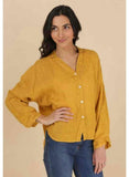 48902 PLAIN LINEN SHIRT: CHOCOLAT