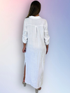REF 8827 100% LINEN LONG T-SHIRT: BEIGE