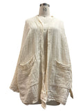 Cotton Open Front Pocket Cardigan: One Size
