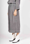 Mid-Length Linen Pants 20570: Green