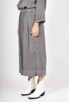 Mid-Length Linen Pants 20570: Khaki