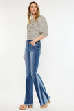 OPEN PACK  PIECING DETAIL FLARE JEANS-KC2512M: MEDIUM / 1/24