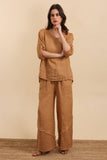 100% Linen Trousers REF. 5105: Green