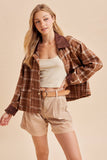 TARTAN BARN JACKET: SEPIA / S