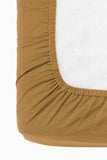 Pure Linen Fitted Sheet – Effortless Bed Style: Cinnamon Brown / US Queen