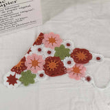Cherry Strawberry Floral checkered Crochet Bandana -56colors: Flower26