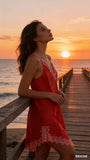 100% Linen Dress REF. 73696: Beige