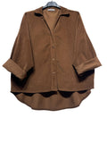 48902 FINE-WALE CORDUROY SHIRT: KAKI