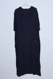 Short Dresses in 100% Linen REF. 1493: Mustard / Unique