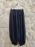 REF30581 BALLOON STYLE TROUSERS 100% LINEN: Khaki
