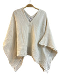 Cotton N Neck Poncho Top KTK415: One Size