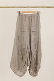 Skirt in 100% linen REF. 7199: Bleu Ciel / Unique