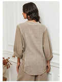 100% Linen Shirt REF. 9230: Beige