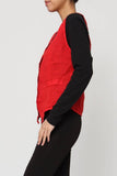 Sleeveless shirt in 100% Linen REF. 5146: Duck Green / S/M-L/XL