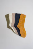 Boho Chic Zig Zag Pattern Socks – Cozy & Stylish for Fall: Ivory