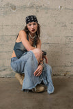 DENIM VEST S10471: DARK DENIM / MEDIUM\