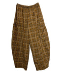28403 CORDUROY PANTS WITH POCKETS, 100% COTTON: DARK GREEN