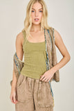 Mineral Washed Everyday Basic Tanktop HT6504: Ash Oak / S-M-L / 2-2-2